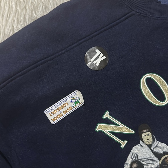 Vintage Norte Dame blue sweater size xl new without tag - Picture 3 of 6